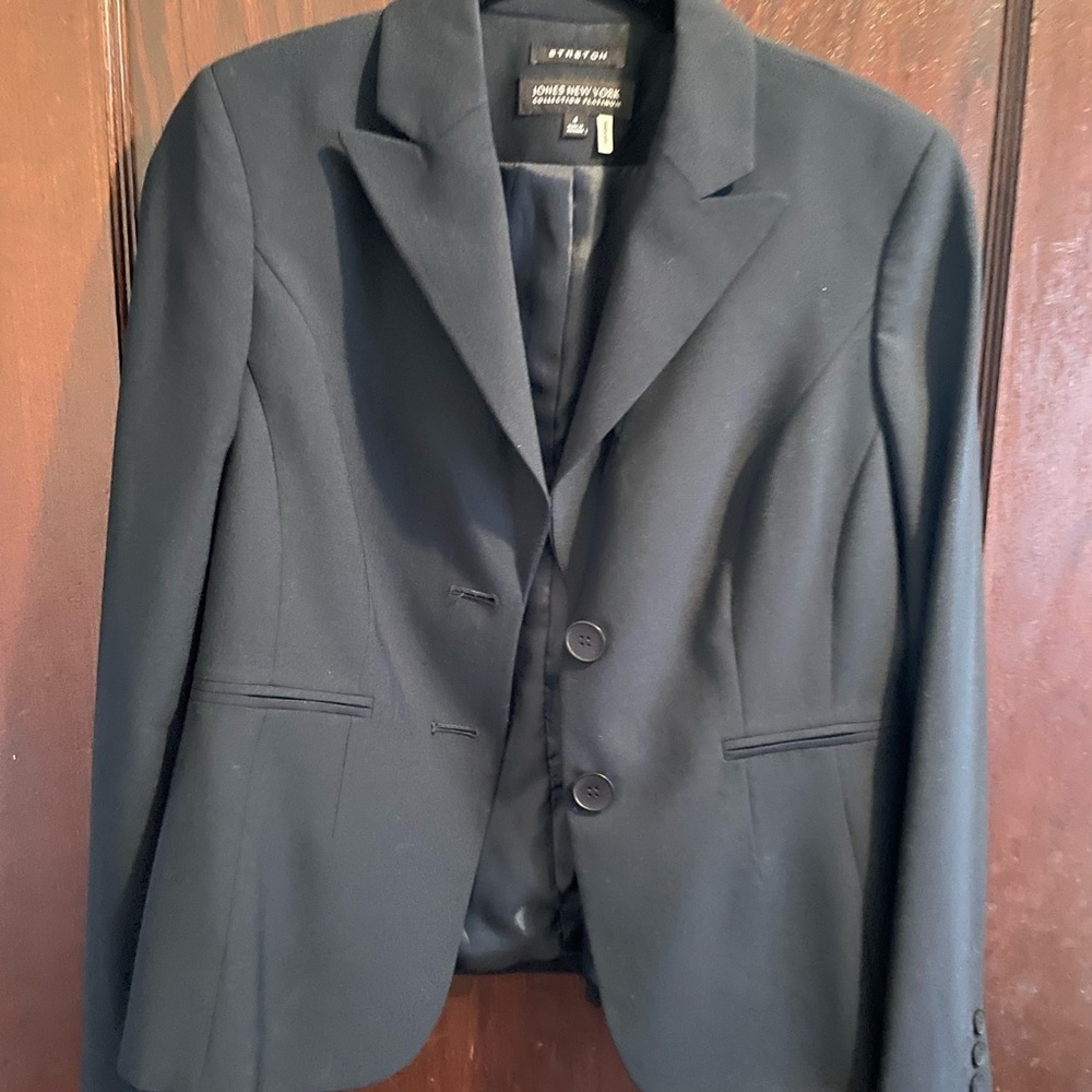 Navy blue suit blazer
